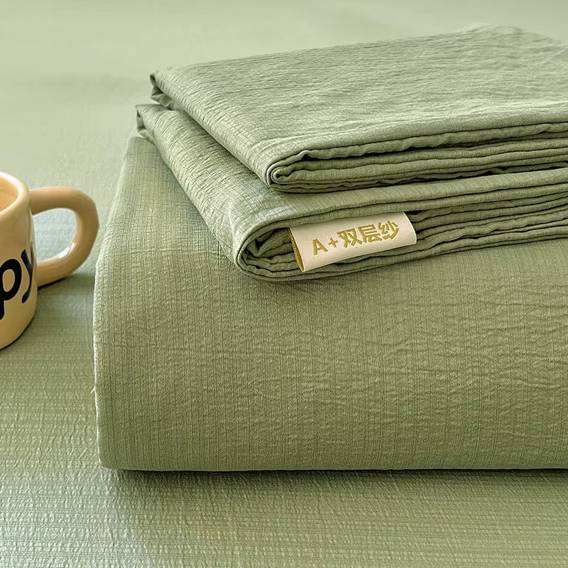 Luxury Organic Cotton Bed Linen Set - 1 Flat Sheet & 2 Pillowcases (230x250 cm) - Perfect for Double, Queen, and King Size Beds