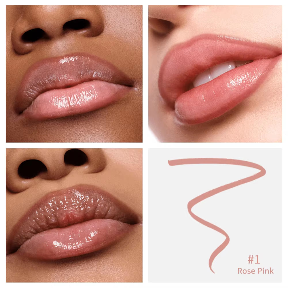 Waterproof Lip Liner Peel-Off Matte Lip Tint Brown Contour