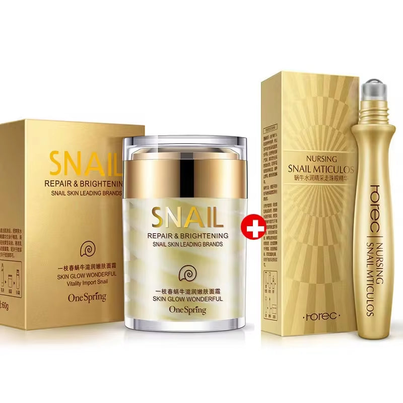 Skincare Snail Cream Collagen Cream anti Aging Whiten Skin Face Cream Fade Dark Eye Circles Remove Eye Bags Eye Serum
