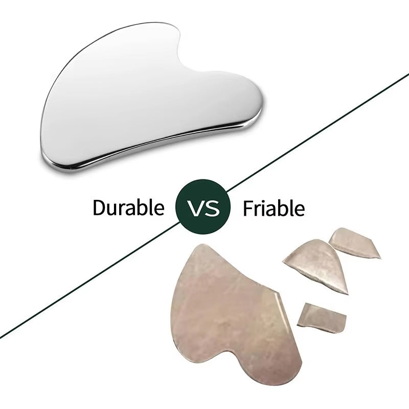 Premium Stainless Steel Gua Sha Scraper Face & Body Massager