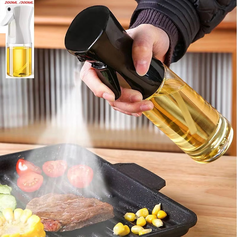 Versatile 200ml & 300ml Oil Spray Bottles for Cooking, BBQ, and Baking - Perfect Olive Oil, Vinegar, and Soy Sauce Dispensers