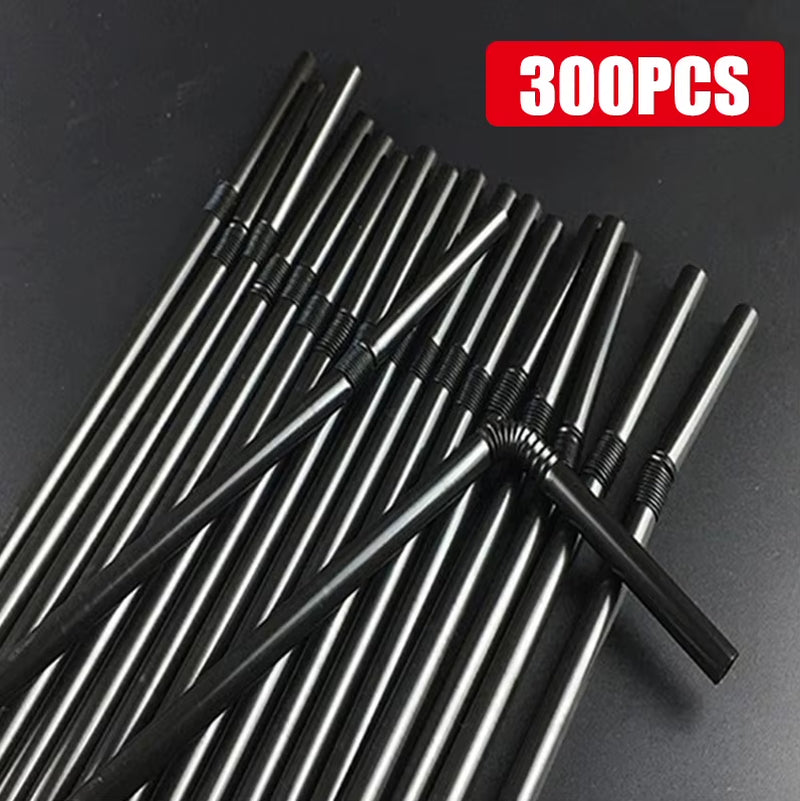 Vibrant Multicolor Plastic Drinking Straws - Perfect for Weddings, Parties, and Cocktails (50-1000 Pcs)