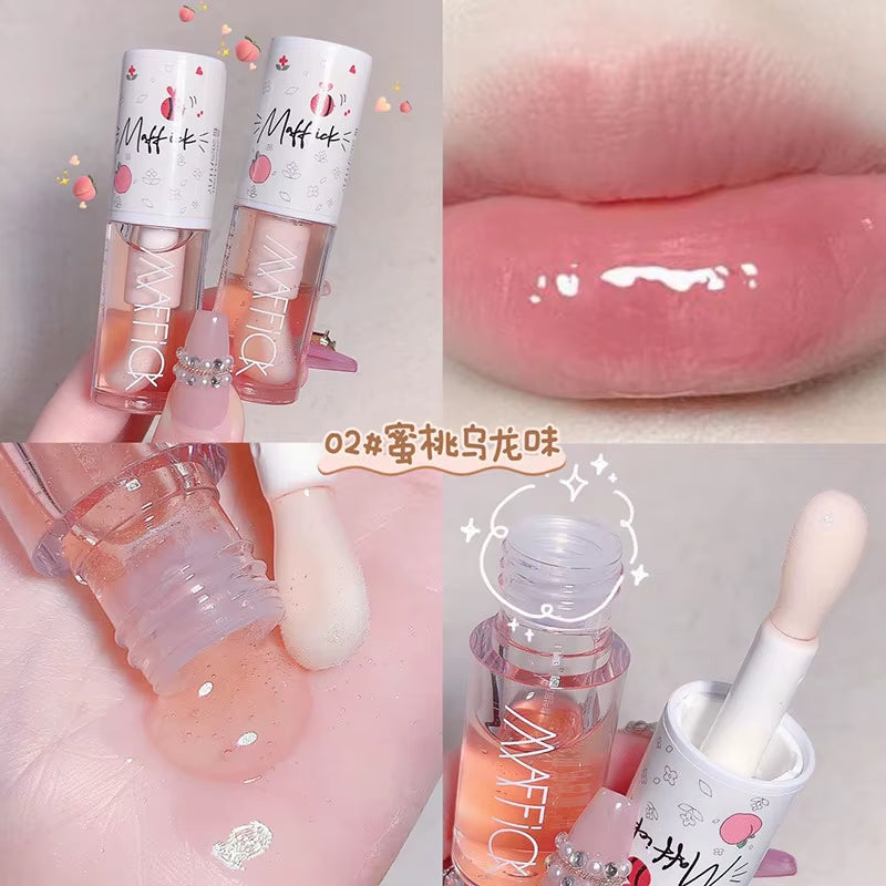 Korean Beauty Lip Ink Gloss Hydrating Jelly Lipstick Balm Brush