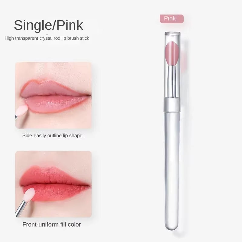 Elevate Your Makeup Game with the Portable Silicone Lip Brush – Perfect for Lip Balm, Lipstick, Gloss & Eyeshadow!