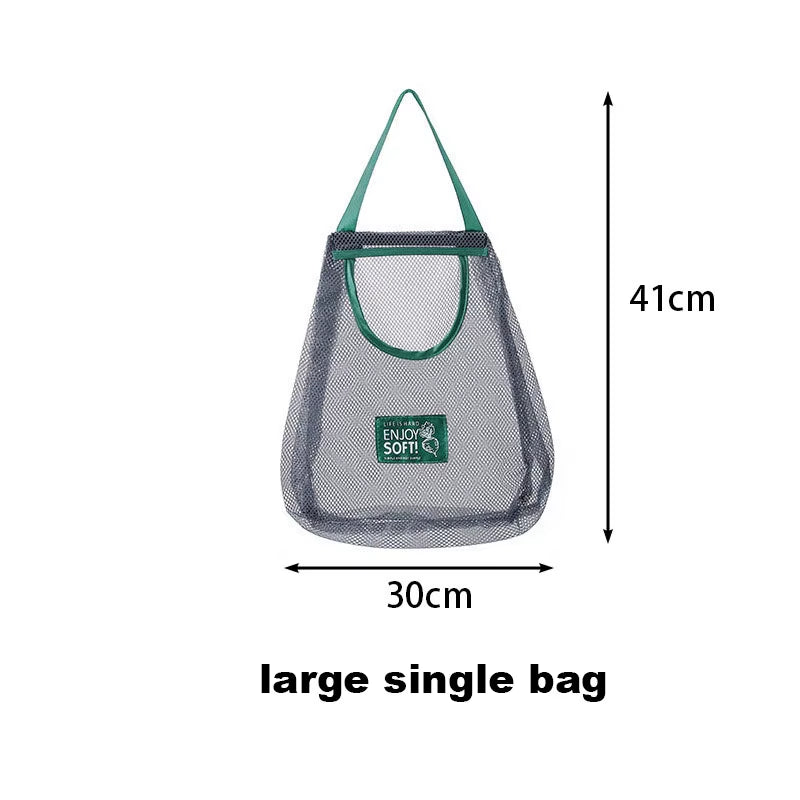 Eco-Friendly Hanging Mesh Storage Bags for Fresh Fruits & Vegetables - Perfect for Ginger, Garlic, Potatoes, & Onions!