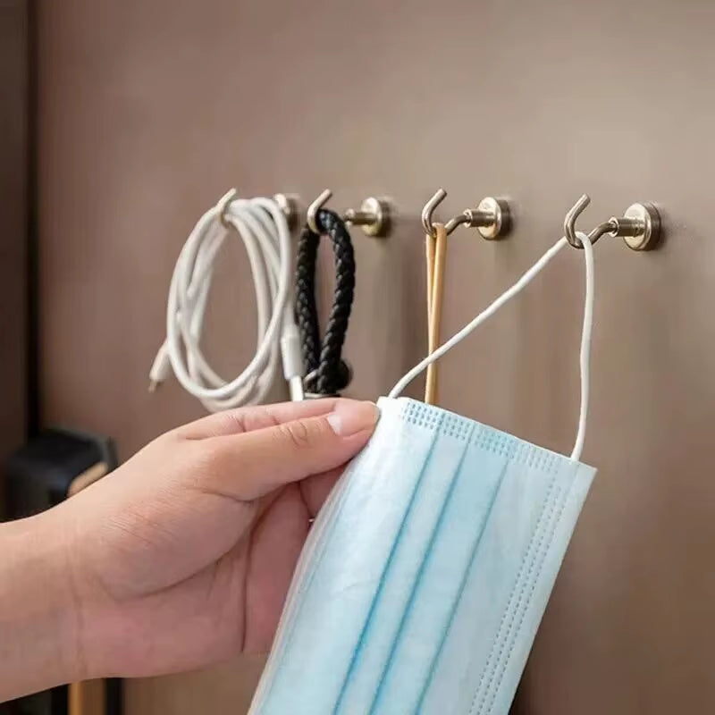 10PCS Heavy-Duty Magnetic Hooks - Versatile Storage Solutions for Home, Kitchen, Bar, and Bathroom
