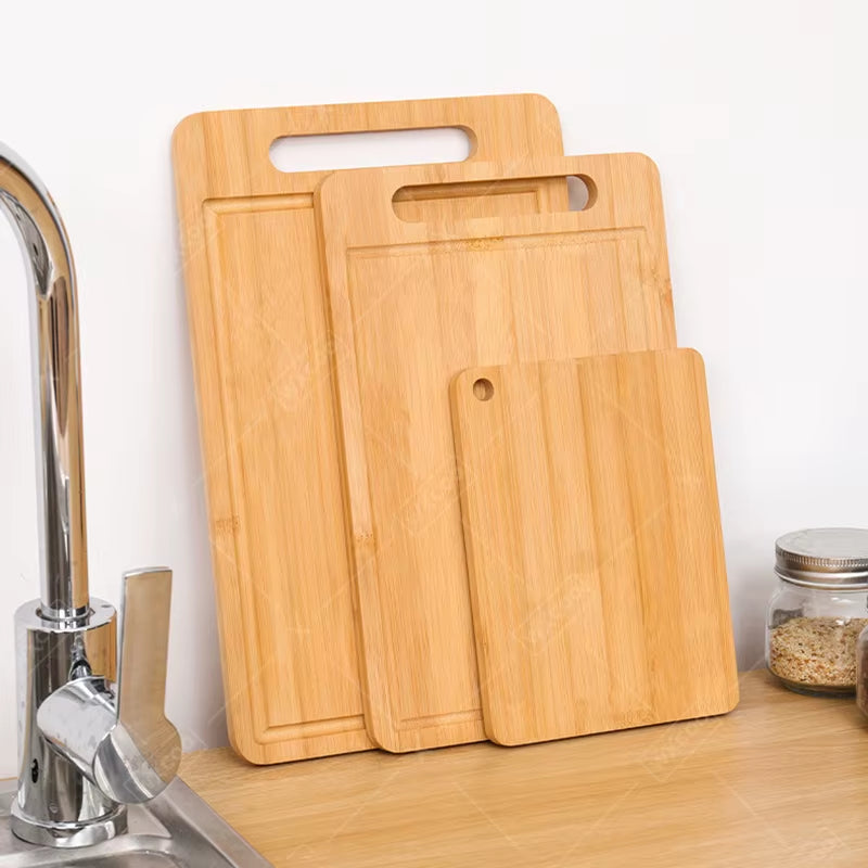 WXCOO Premium Double-Sided Bamboo & Stainless Steel Cutting Board - Perfect for Fruits, Meats, and Vegetables