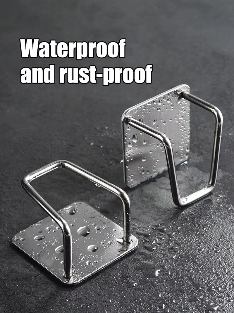 Rust-Resistant Stainless Steel Sink Sponge Drain Rack - Waterproof & Strong Storage Organizer