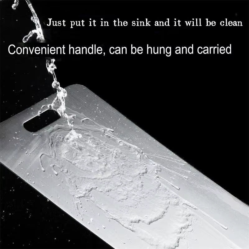 Versatile Double-Sided Titanium & Stainless Steel Cutting Board – Food Grade, Thickened, Portable for Fruits & Meats