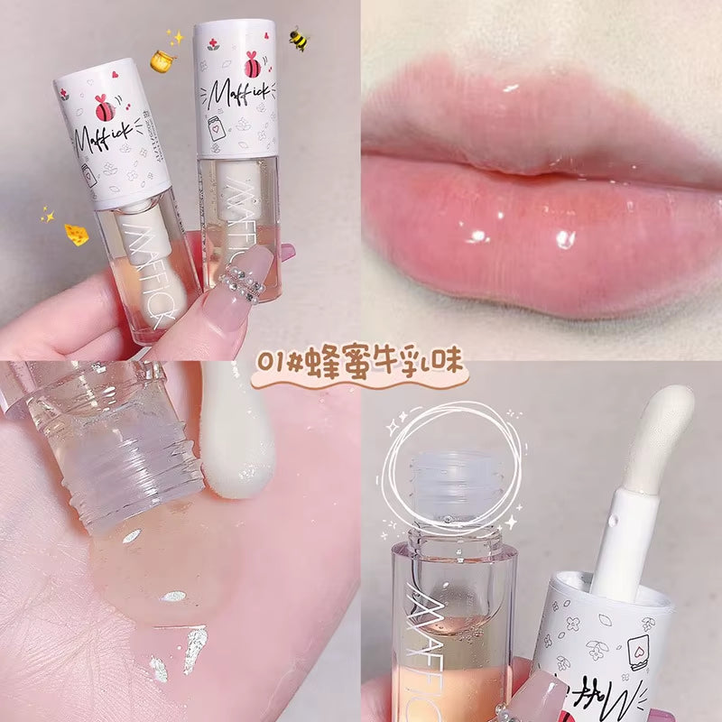 Korean Beauty Lip Ink Gloss Hydrating Jelly Lipstick Balm Brush