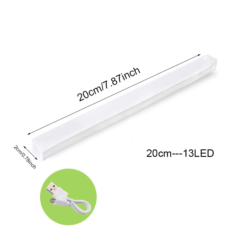 Rechargeable LED Motion Sensor Night Light - Wireless Cabinet, Wardrobe, and Staircase Backlight for Kitchen