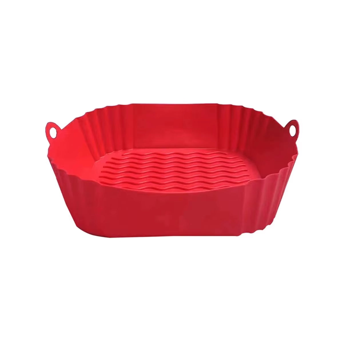Reusable Silicone Air Fryer Tray - Food Safe BBQ Baking Mold for Perfect Oven Cooking