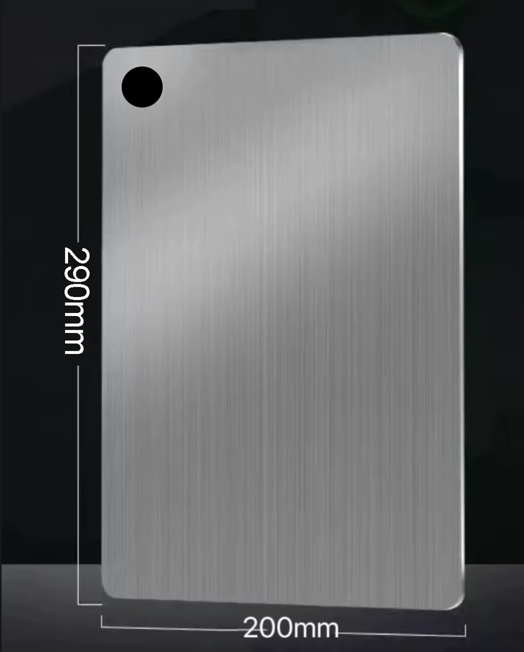 Premium 5-Size 304 Stainless Steel Cutting Board – Thickened & Antibacterial for Perfect Kneading and Meal Prep