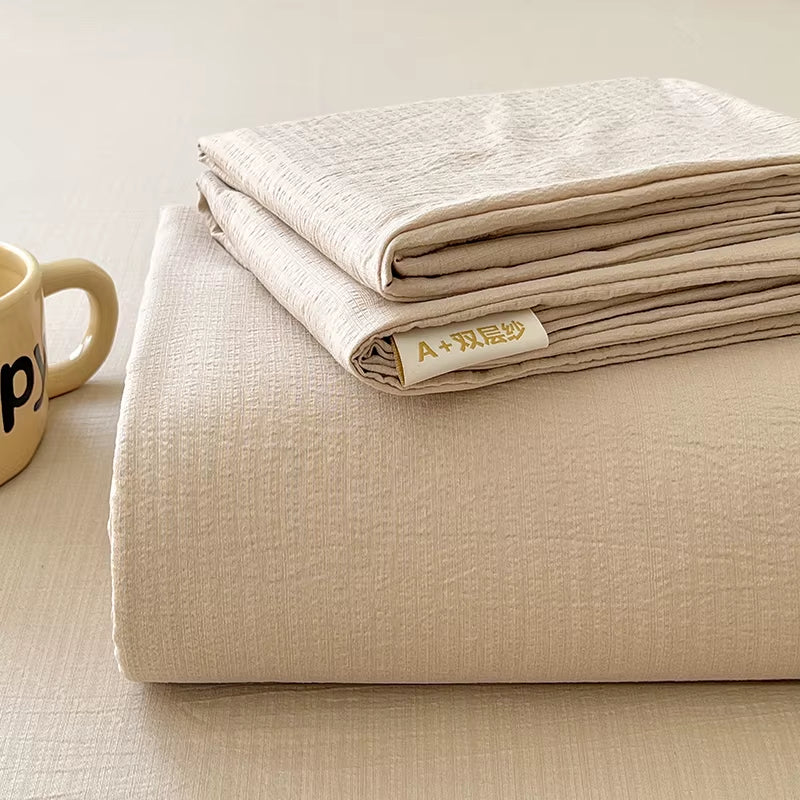 Luxury Organic Cotton Bed Linen Set - 1 Flat Sheet & 2 Pillowcases (230x250 cm) - Perfect for Double, Queen, and King Size Beds