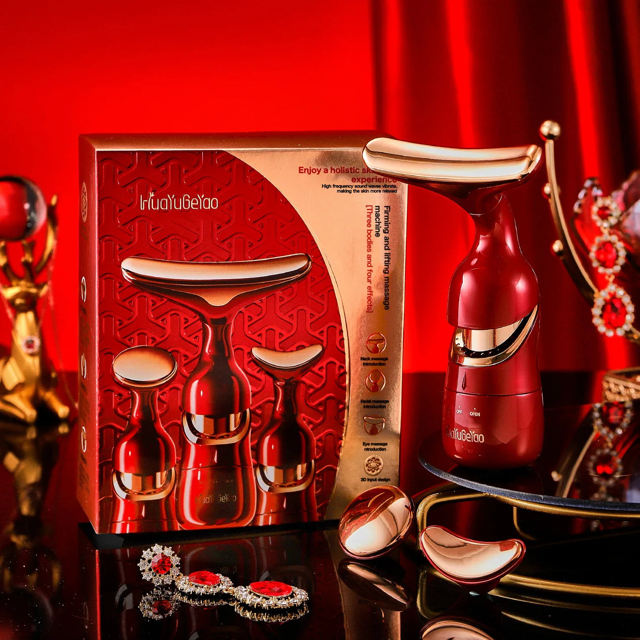 3-in-1 EMS Facial Lifting Neck Eye Slimmer Anti-Aging Massager