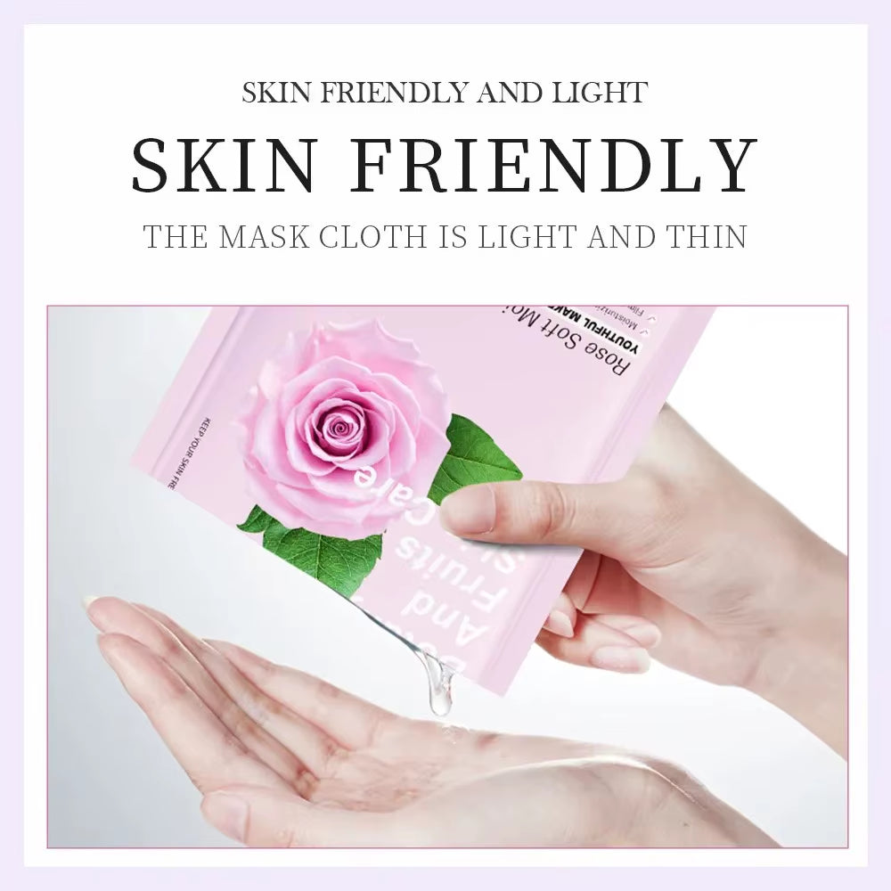 Revitalize Your Skin with 8Pcs Natural Plant Face Masks - Hydrating, Firming & Moisturizing Korean Beauty Treatment