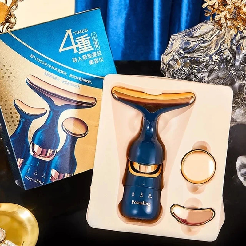 3-in-1 EMS Facial Lifting Neck Eye Slimmer Anti-Aging Massager