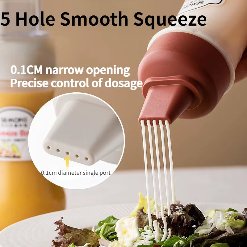 Versatile 350ML Squeeze Sauce Bottle – Perfect for Ketchup, BBQ, Honey, and Salad Dressings!