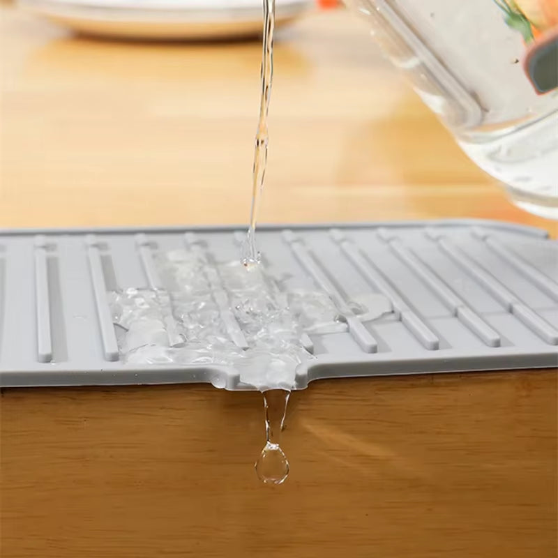 Silicone Faucet Mat - Waterproof Splash Pad for Kitchen & Bathroom Sink Protection