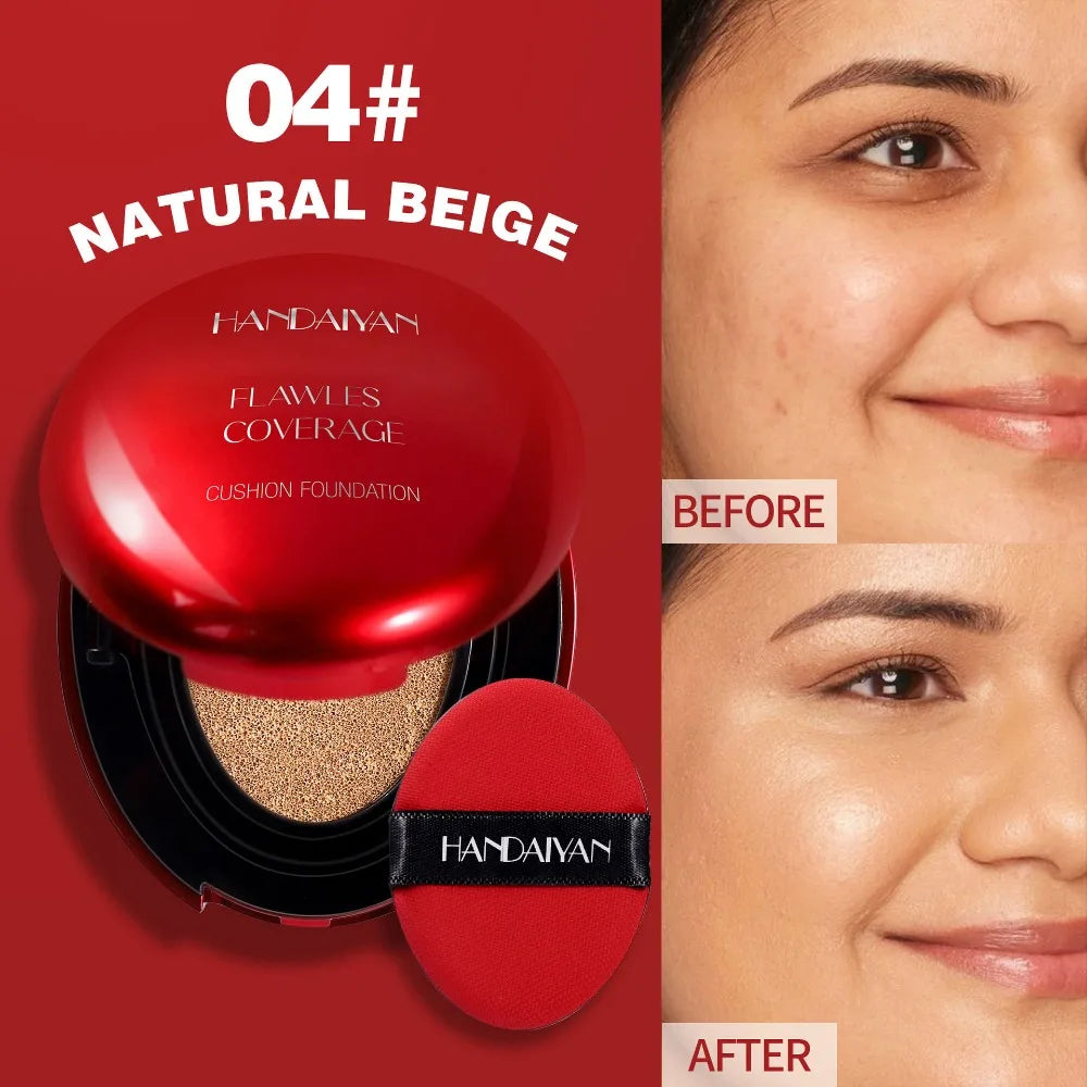 Air Cushion Foundation - Light Natural Moisturizing Concealer with Whitening and Oil-Control for a Flawless, Long-Lasting Makeup Look