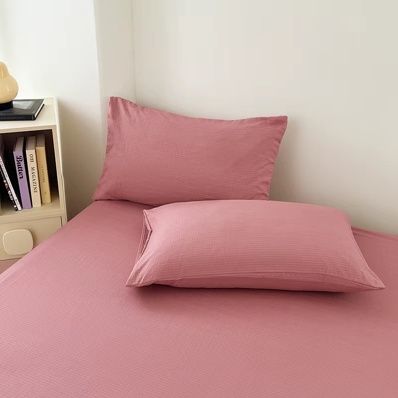 Luxury Organic Cotton Bed Linen Set - 1 Flat Sheet & 2 Pillowcases (230x250 cm) - Perfect for Double, Queen, and King Size Beds