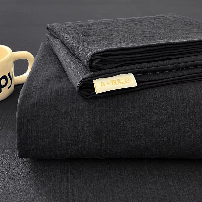 Luxury Organic Cotton Bed Linen Set - 1 Flat Sheet & 2 Pillowcases (230x250 cm) - Perfect for Double, Queen, and King Size Beds