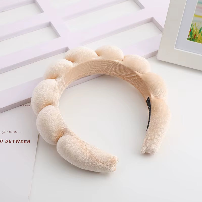 Velvet Hair Band High Sponge Twists Solid Color Hair Accessory