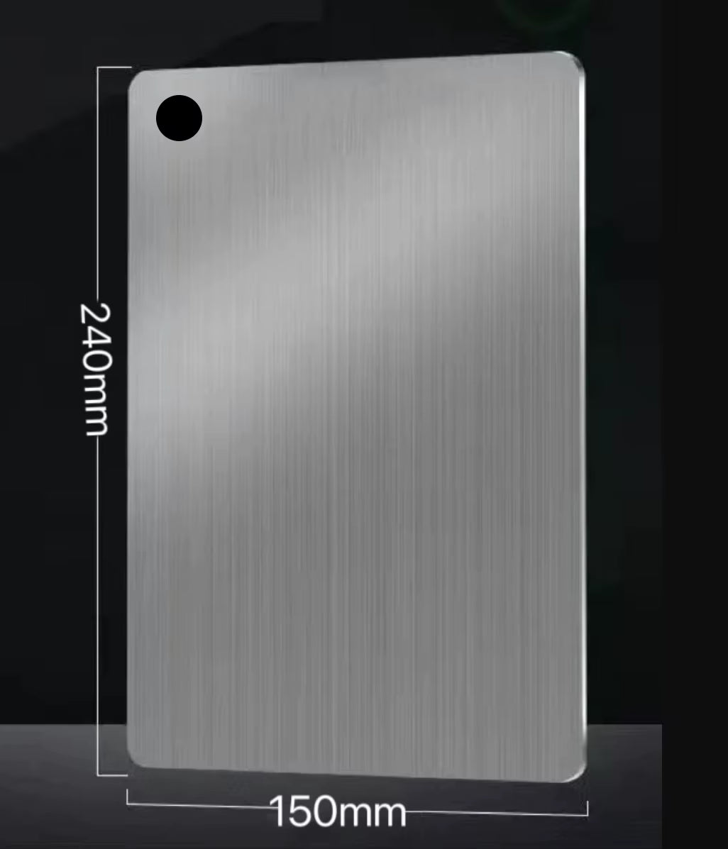 Premium 5-Size 304 Stainless Steel Cutting Board – Thickened & Antibacterial for Perfect Kneading and Meal Prep