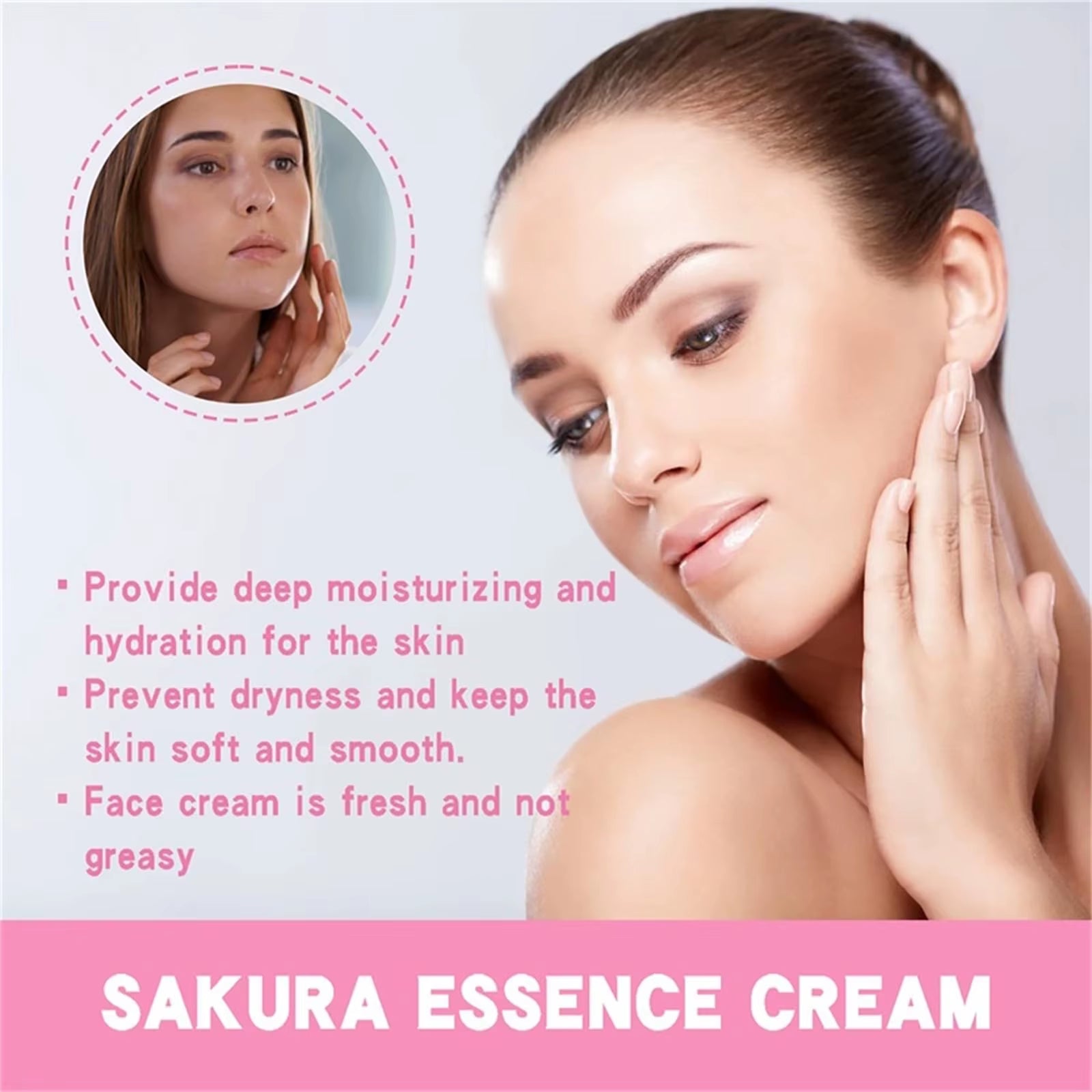 Japan Sakura Tone-Up Cream with Hyaluronic Acid Moisturizer