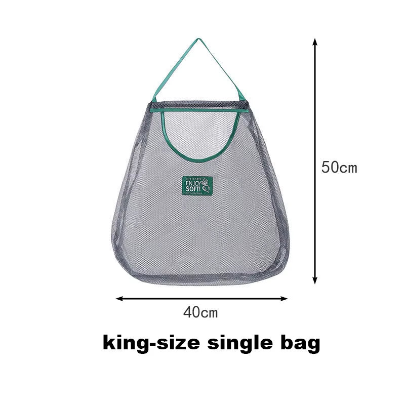 Eco-Friendly Hanging Mesh Storage Bags for Fresh Fruits & Vegetables - Perfect for Ginger, Garlic, Potatoes, & Onions!