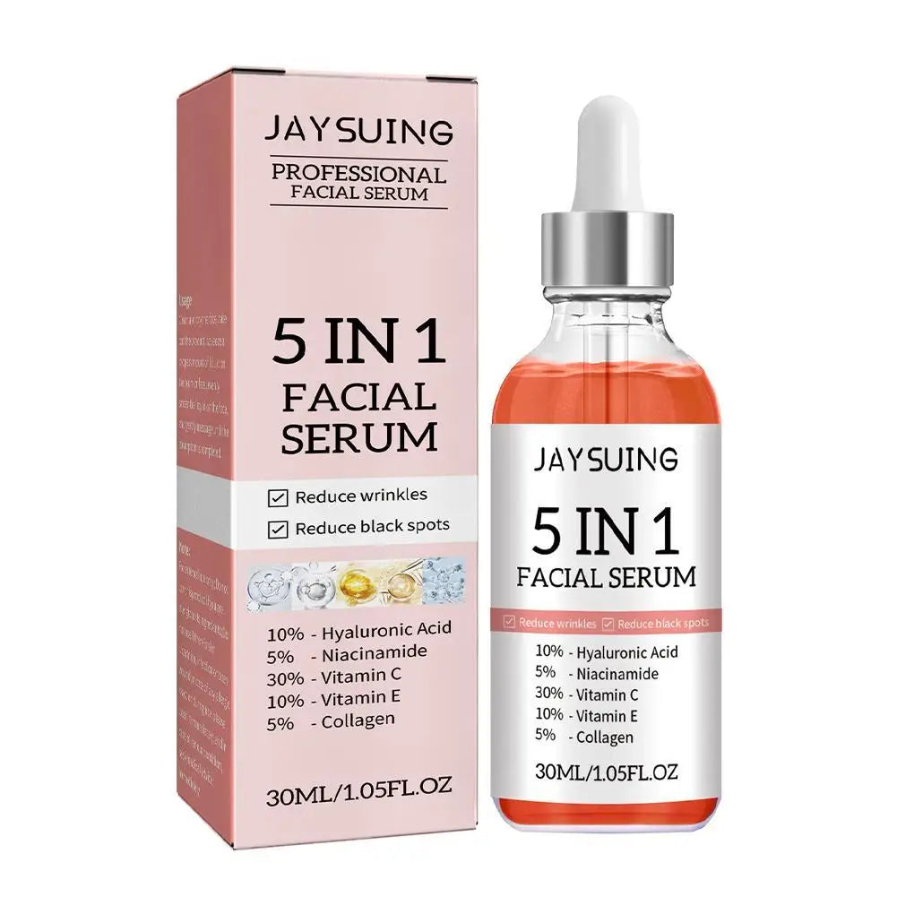 5-in-1 Vitamin C Hyaluronic Face Serum Firming Brightening Pores