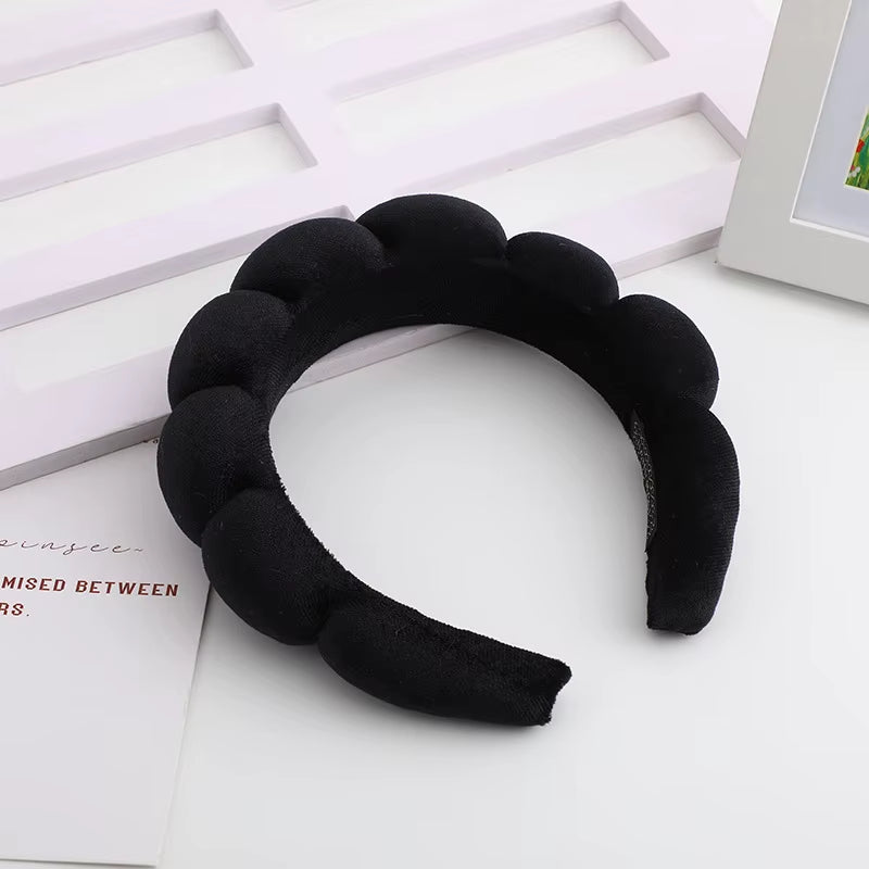 Velvet Hair Band High Sponge Twists Solid Color Hair Accessory