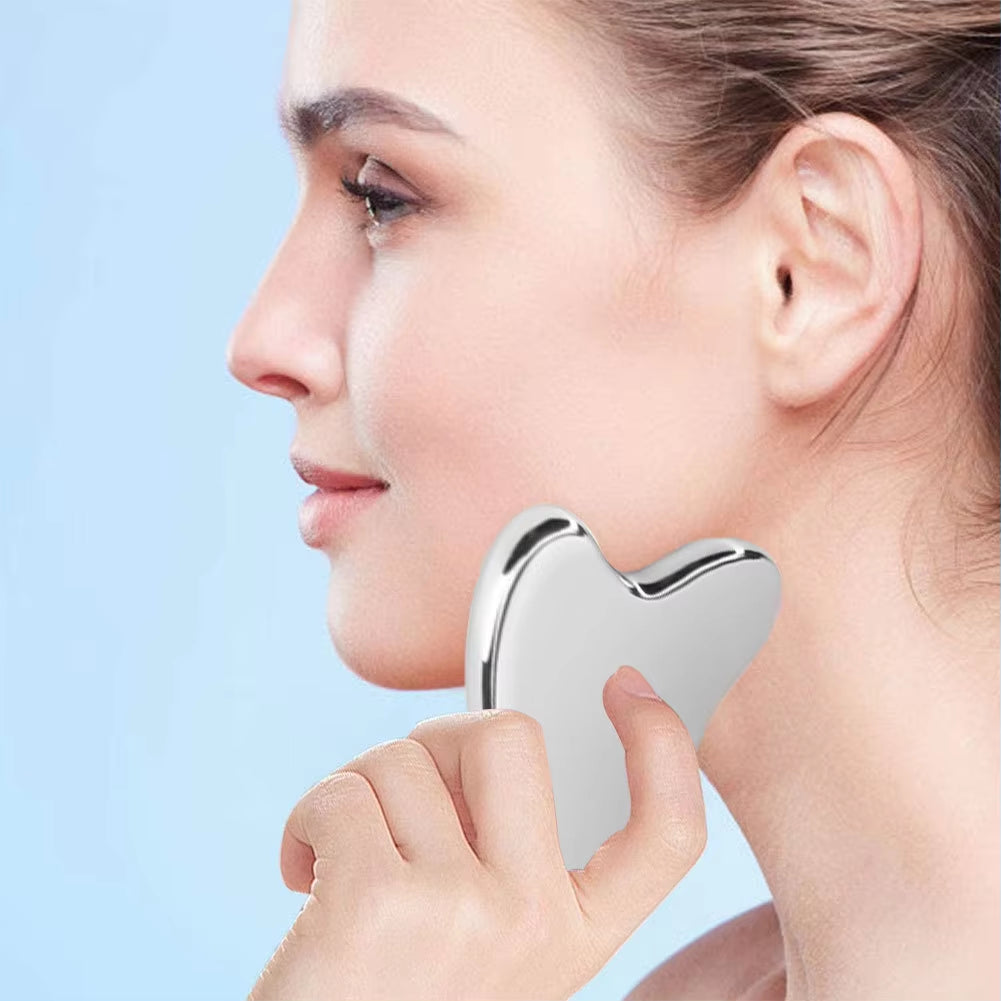 Premium Stainless Steel Gua Sha Scraper Face & Body Massager