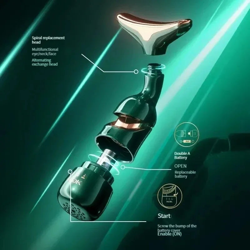 3-in-1 EMS Facial Lifting Neck Eye Slimmer Anti-Aging Massager