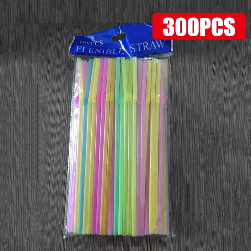 Vibrant Multicolor Drinking Straws - Perfect for Parties, Weddings, and Everyday Use - Bulk 50-1000Pcs Available