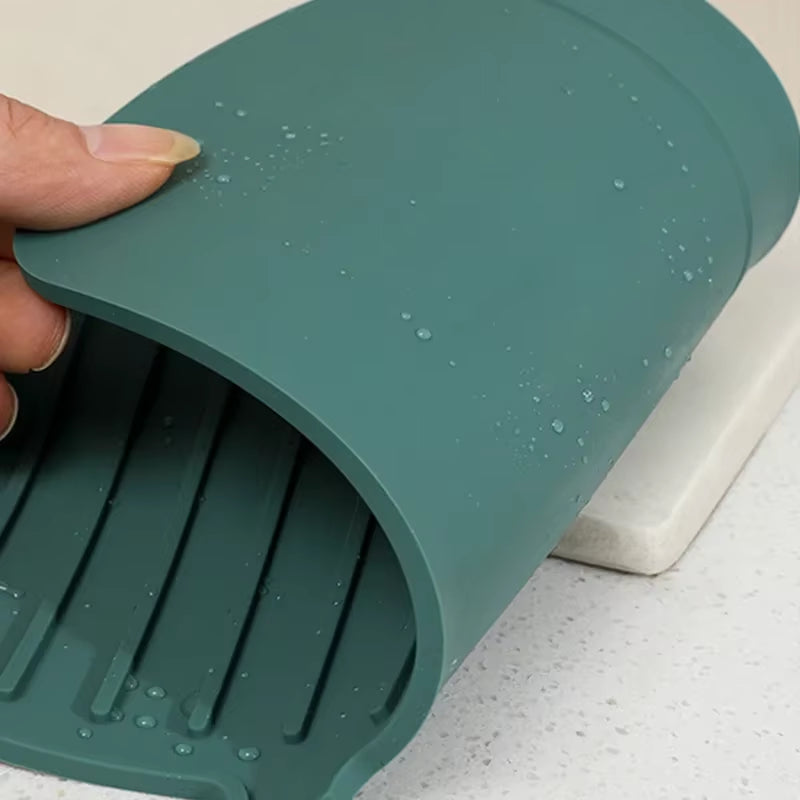 Silicone Faucet Mat - Waterproof Splash Pad for Kitchen & Bathroom Sink Protection