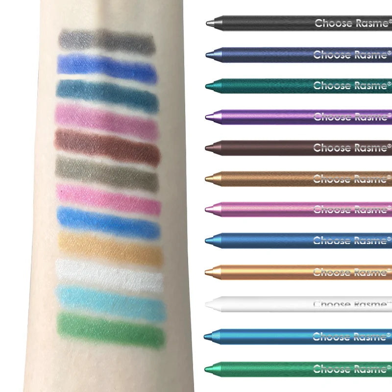 Unleash Your Creativity with the Vibrant 12-Color Glitter & Shimmer Eyeliner Set – Long-Lasting Blue Tone Pencils for Stunning Eye Looks
