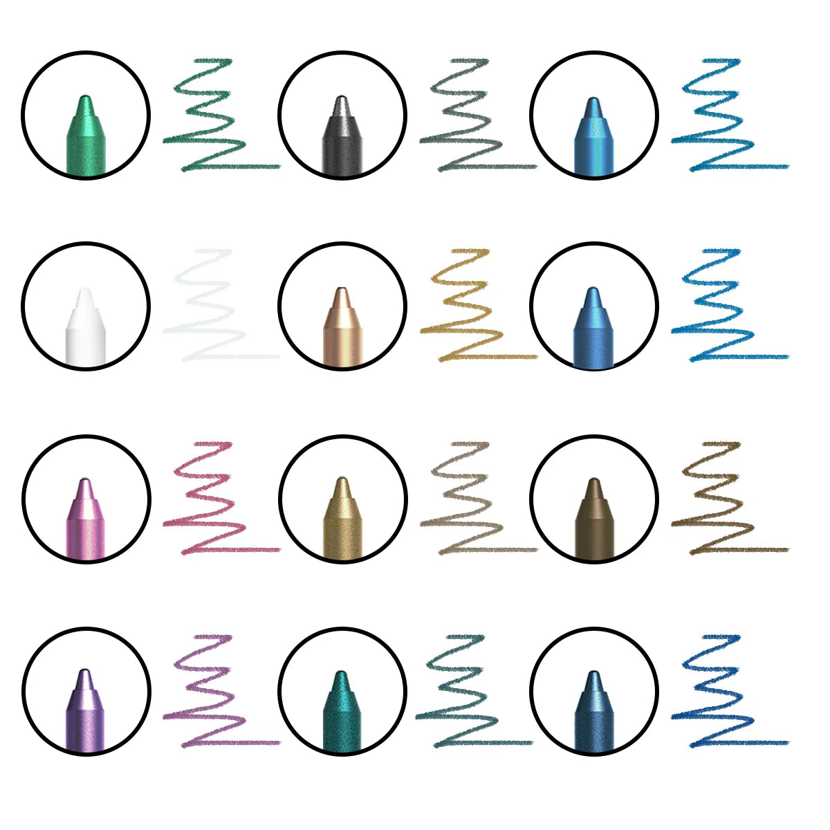 Unleash Your Creativity with the Vibrant 12-Color Glitter & Shimmer Eyeliner Set – Long-Lasting Blue Tone Pencils for Stunning Eye Looks