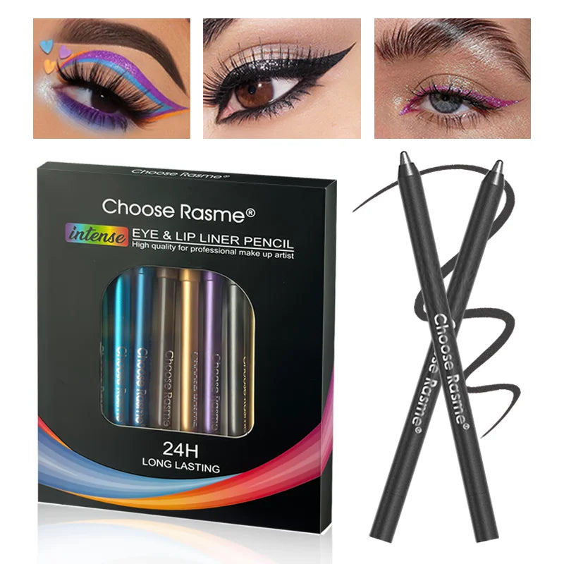 Unleash Your Creativity with the Vibrant 12-Color Glitter & Shimmer Eyeliner Set – Long-Lasting Blue Tone Pencils for Stunning Eye Looks