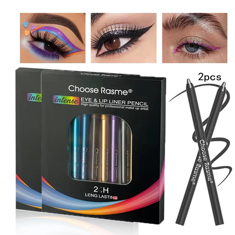 Unleash Your Creativity with the Vibrant 12-Color Glitter & Shimmer Eyeliner Set – Long-Lasting Blue Tone Pencils for Stunning Eye Looks