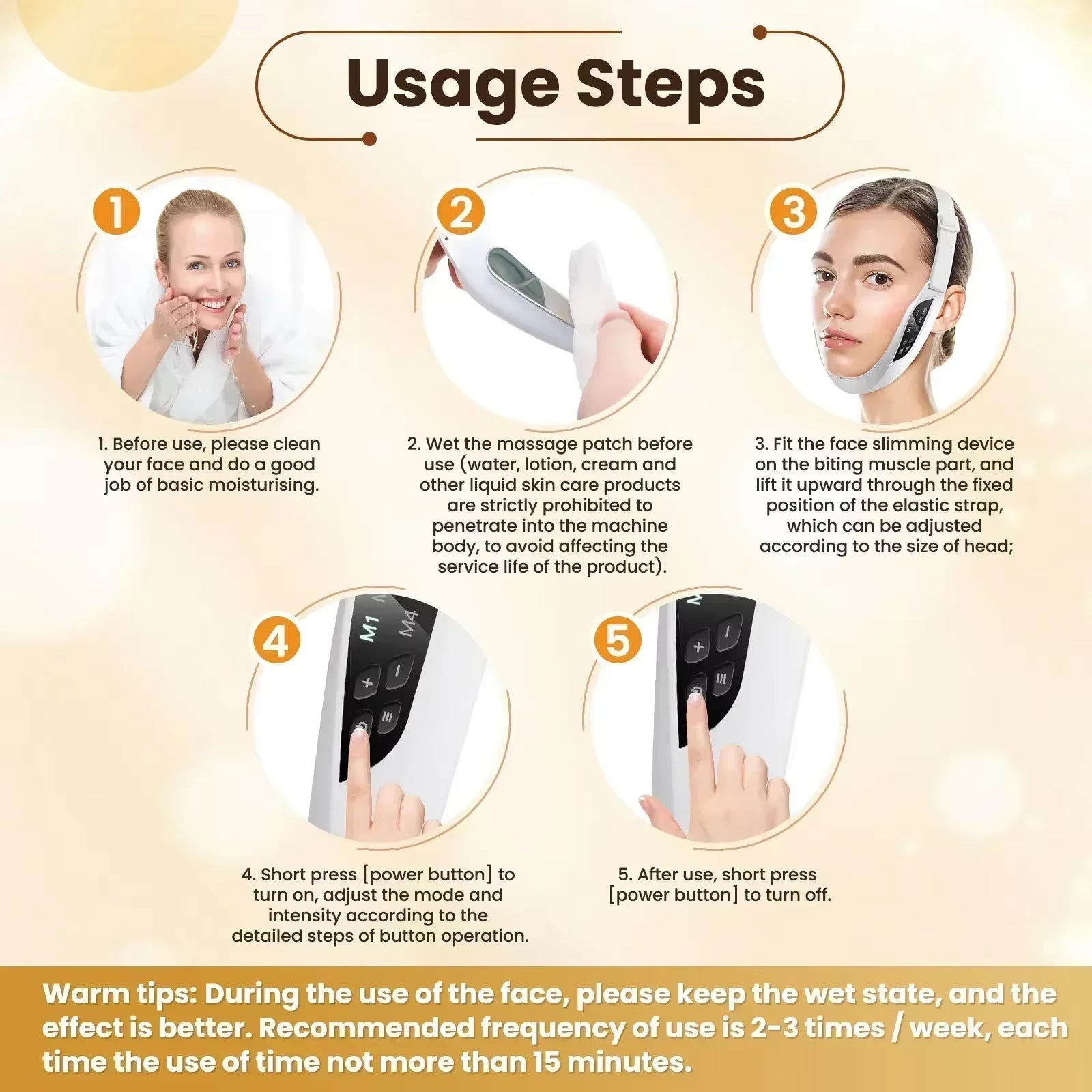 Revitalize Your Glow: Electric V Face Lifting Device - 6 Modes, 8 Levels, EMS Micro-Current for Firm Skin & Double Chin Reduction