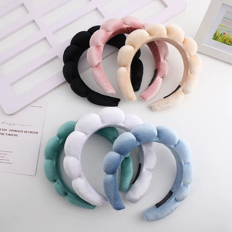 Velvet Hair Band High Sponge Twists Solid Color Hair Accessory