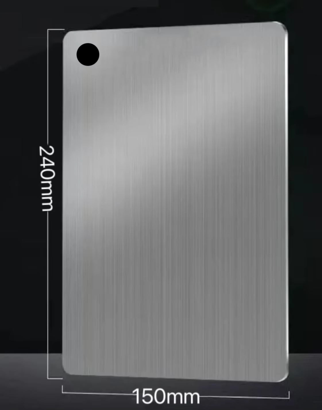 Premium 5-Size 304 Stainless Steel Cutting Board – Thickened & Antibacterial for Perfect Kneading and Meal Prep