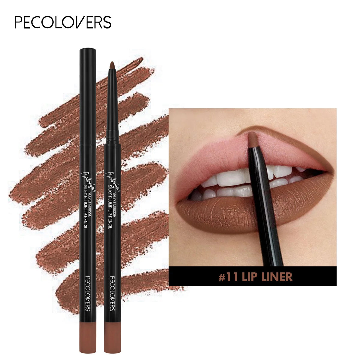 Waterproof Matte Lipliner Pencil 12 Colors Long-Lasting Tint