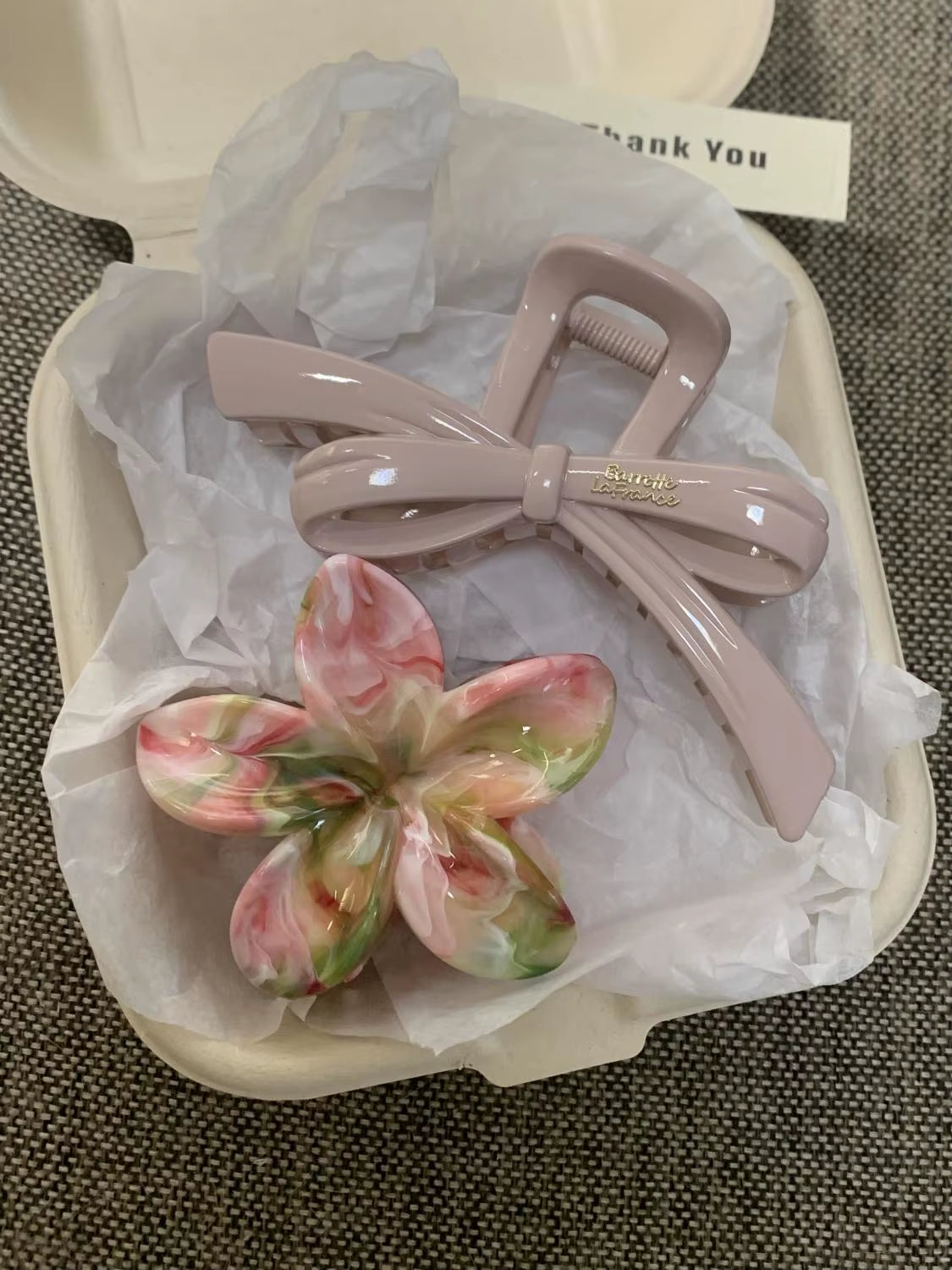 Charming Vintage Blue Polka Dot Hair Clips with Red Bow - 2Pcs Set for Stylish Women