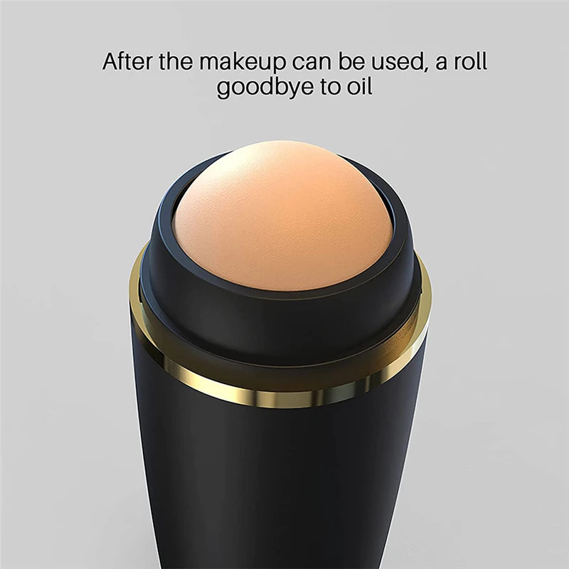 Revitalize Your Skin with the Natural Volcanic Stone Face Oil Absorbing Roller - Your Go-To Tool for Perfect Pores and Flawless Makeup!