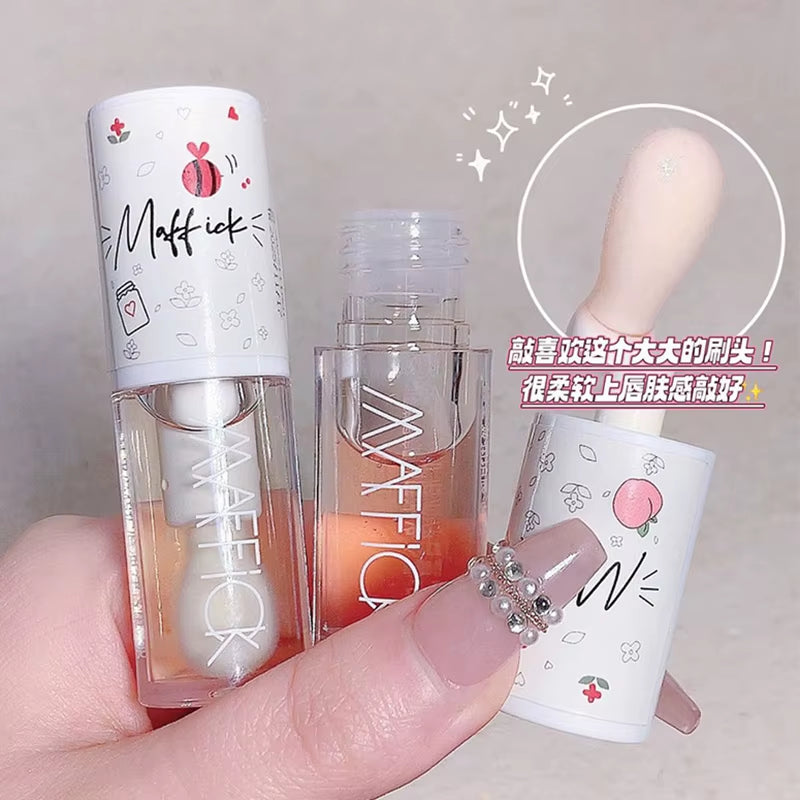 Korean Beauty Lip Ink Gloss Hydrating Jelly Lipstick Balm Brush
