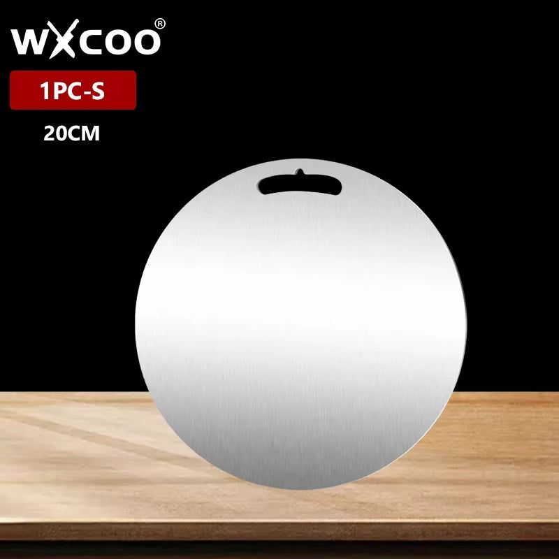 WXCOO Premium Double-Sided Bamboo & Stainless Steel Cutting Board - Perfect for Fruits, Meats, and Vegetables