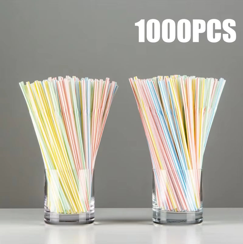 Vibrant Multicolor Drinking Straws - Perfect for Parties, Weddings, and Everyday Use - Bulk 50-1000Pcs Available