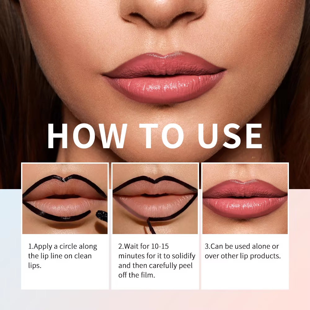 Waterproof Lip Liner Peel-Off Matte Lip Tint Brown Contour
